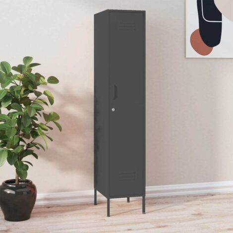 Vidaxl – Armoire à casiers anthracite 35x46x180 cm – Acier durable avec 4 étagères réglables – Serrure sous poignée – Capacité 40 kg