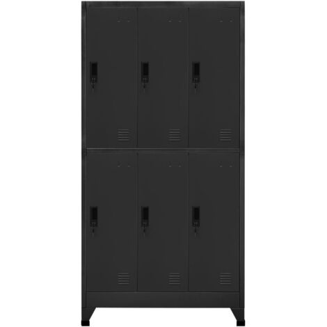 Armoire à casiers Anthracite 90x45x180 Acier