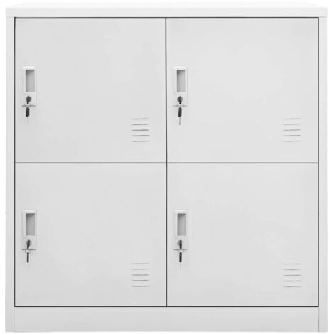 Armoire à casiers Design moderne, Armoire Etagère de rangement, Gris clair 90x45x92,5 cm Acier OIB6863E