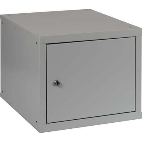 Armoire à casiers gris clair/gris clair H350xL400xP450mm 1 compartiment