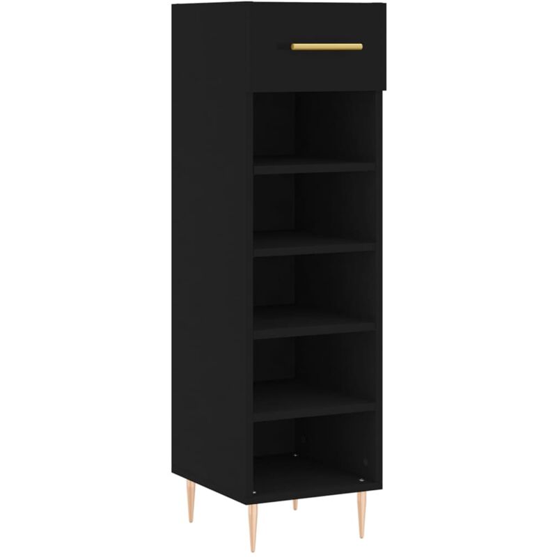 Vidaxl - Armoire à chaussures noir 30x35x105 cm bois d'ingénierie