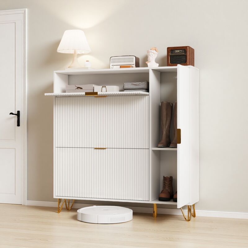 Armoire &agrave; Chaussure, Meuble &agrave; Chaussure 18 paires, Rangement Chaussure,