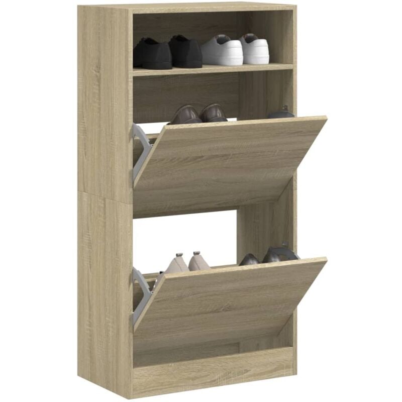 Vidaxl - Armoire à chaussures chêne sonoma 60x34x116cm Bois d'ingénierie