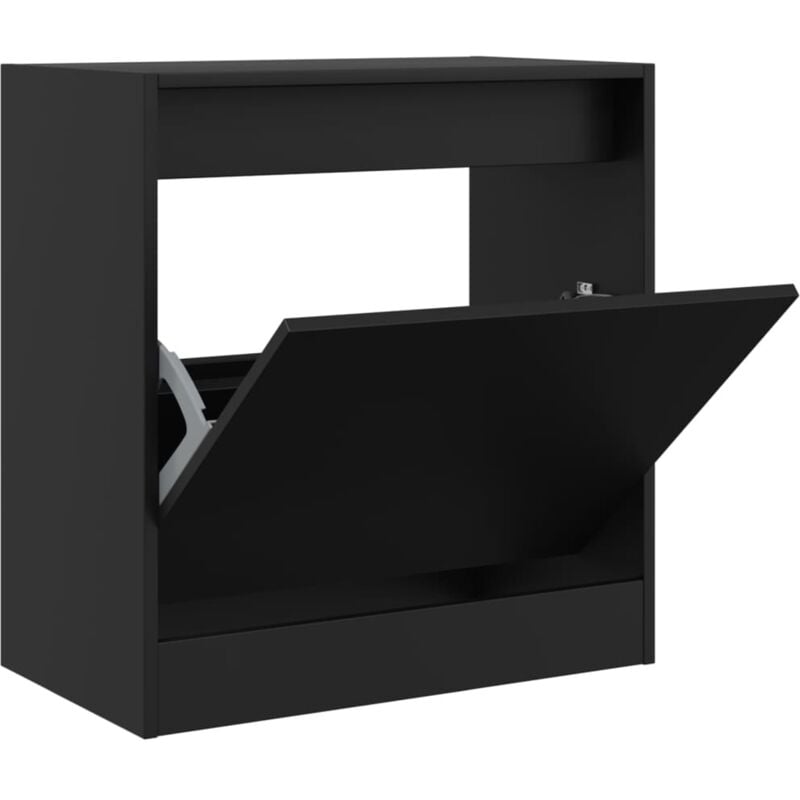 Vidaxl - Armoire à chaussures noir 60x34x63,5 cm bois d'ingénierie