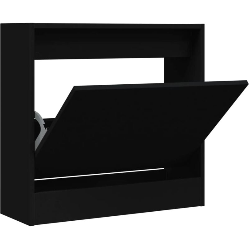 Vidaxl - Armoire à chaussures noir 60x21x57 cm bois d'ingénierie