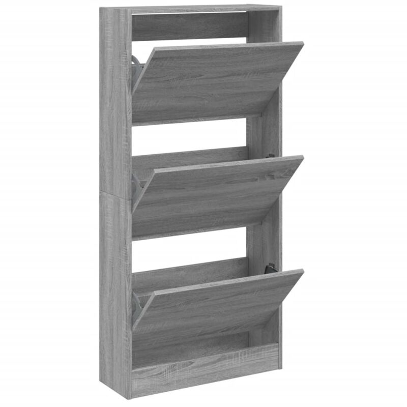Vidaxl - Armoire à chaussures sonoma gris 60x21x125,5 cm bois ingénierie
