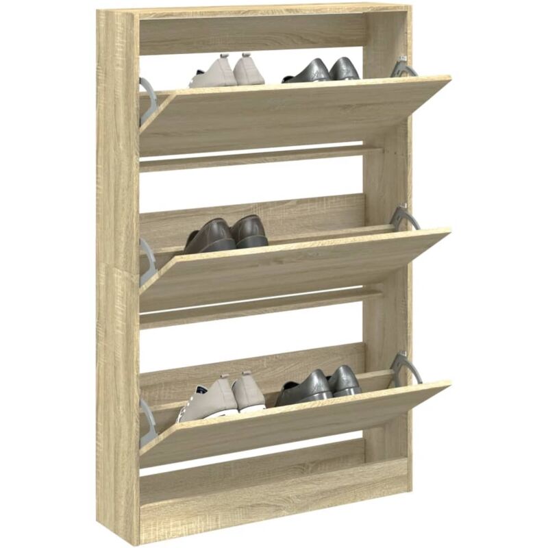 Vidaxl - Armoire à chaussures chêne sonoma 80x21x125,5cm bois ingénierie