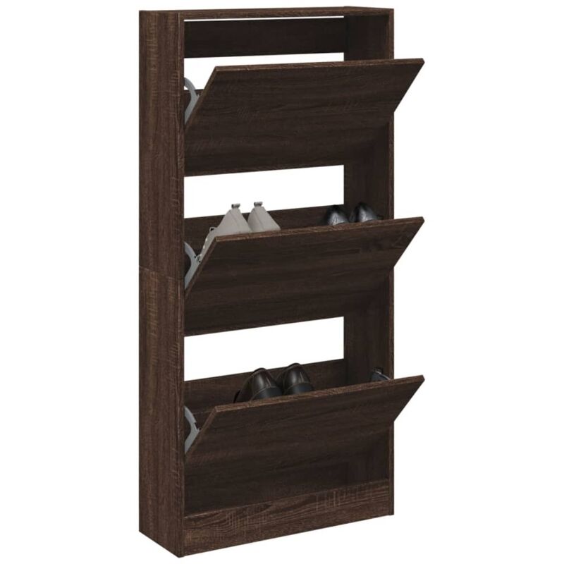 Vidaxl - Armoire à chaussures chêne marron 60x21x125,5cm bois ingénierie