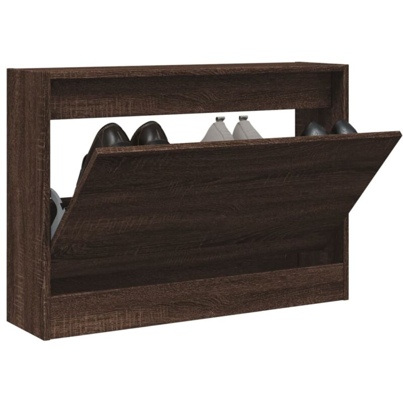Vidaxl - Armoire à chaussures chêne marron 80x21x57 cm Bois d'ingénierie