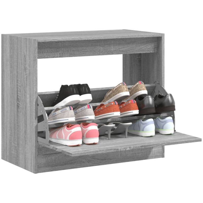 Vidaxl - Armoire à chaussures sonoma gris 80x42x69 cm bois d'ingénierie