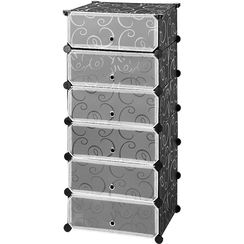 Skecten - Porte-chaussures en Plastique de 6 Cubes diy Multi-usage Étagères à Chaussures Organiseur de Rangement