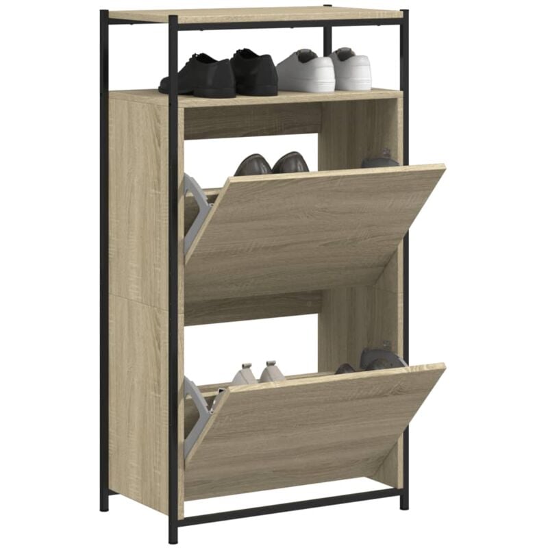 Vidaxl - Armoire à chaussures chêne sonoma 60x34x112cm bois d'ingénierie