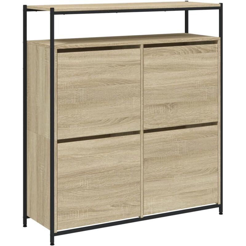 Vidaxl - Armoire à chaussures 4 tiroirs rabattables chêne sonoma