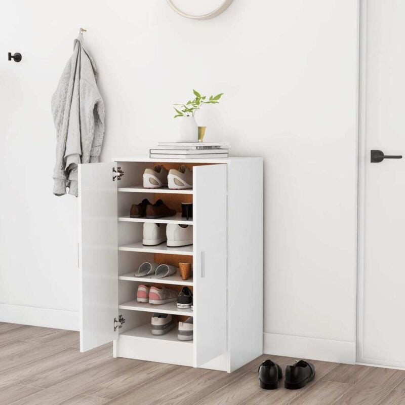 Vidaxl - Armoire à chaussures Blanc 60x35x92 cm Aggloméré