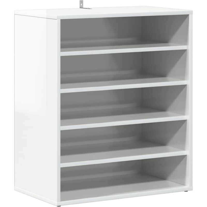 Vidaxl - Armoire à chaussures Blanc brillant 60x35x70 cm Aggloméré