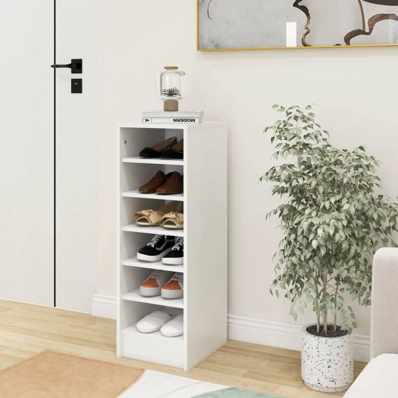 Vidaxl - Armoire à chaussures Blanc 31,5x35x90 cm Bois d'ingénierie