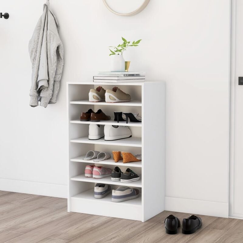 Vidaxl - Armoire à chaussures Blanc 60x35x92 cm Bois d'ingénierie