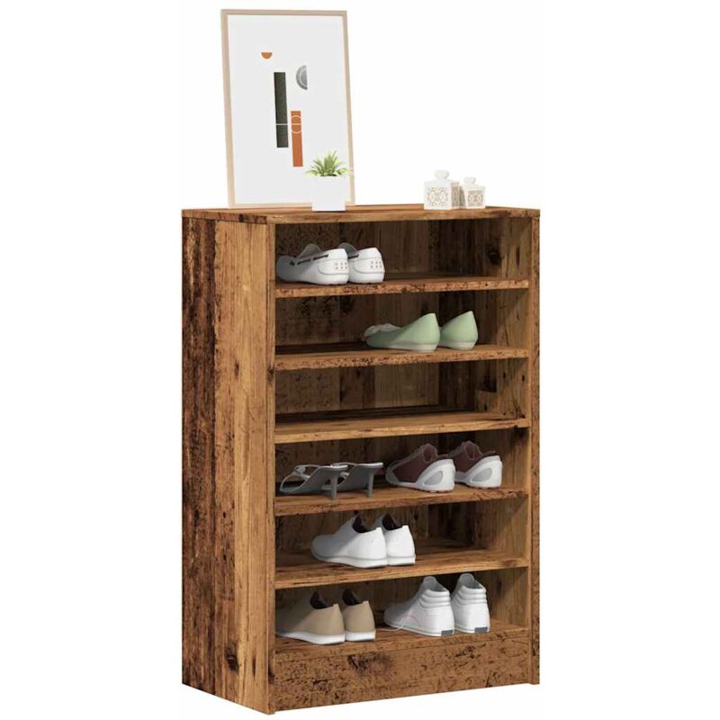 Vidaxl - Armoire à chaussures vieux bois 60x35x92 cm bois d'ingénierie