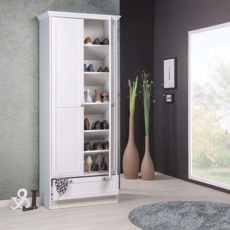 Armoire à chaussures blanche 80x39x200