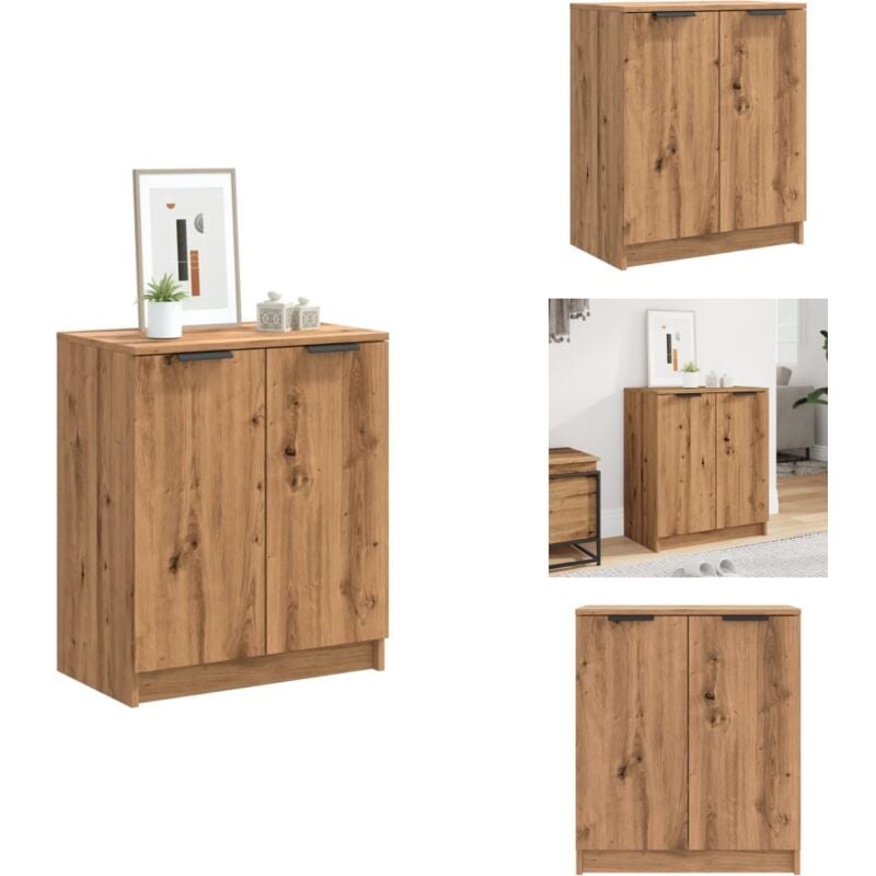 Armoire à chaussures chêne artisanal bois d'ingénierie - Armoire À Chaussures - Armoires À Chaussures - Armoire De Rangement De Chaussures - Placard