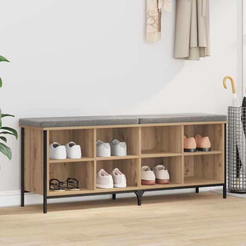 vidaXL Cabinet à chaussures Chêne artisanal 131 x 35 x 50 cm