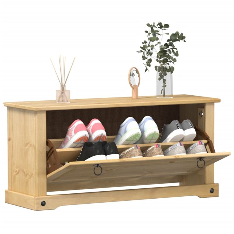 Vidaxl - Armoire à chaussures Corona 99x32x47 cm bois de pin massif