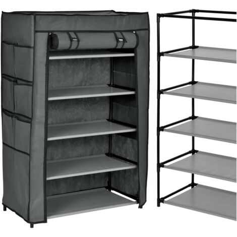 Armoire à chaussures en textile MONA, anthracite