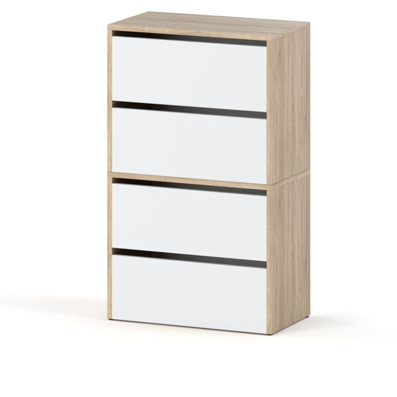 Meuble chaussures HIT - 100 cm - Chne Sonoma - Design moderne - Espace optimisé