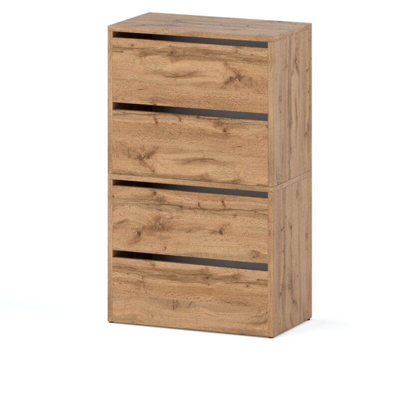 Meuble chaussures HIT - 100 cm - Chne Wotan - Pratique et Élégant - Gain de place