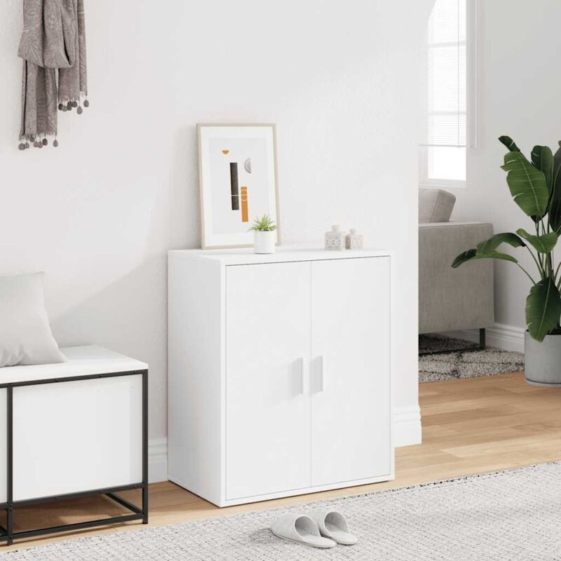 Jinlefu - Furniture Limited - Armoire à chaussures Blanc 60x35x70 cm Bois