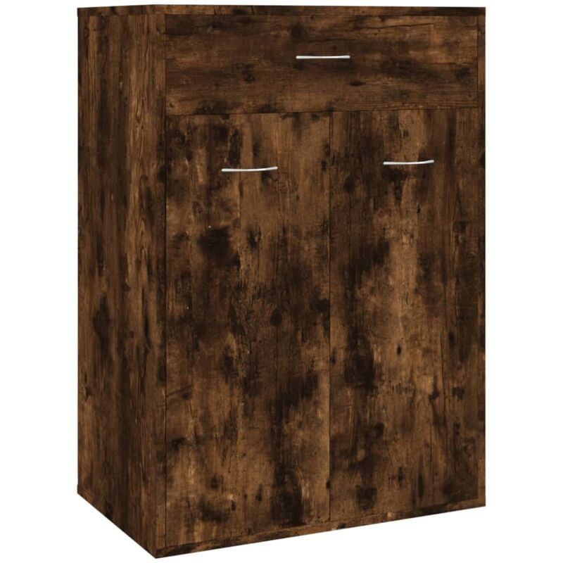 Vidaxl - Armoire à chaussures Chêne fumé 60x35x84 cm Bois d'ingénierie