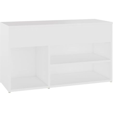 Armoire à Chaussures, Meuble Étagère de Rangement, Blanc 80x30x45 cm Aggloméré OIB1641E
