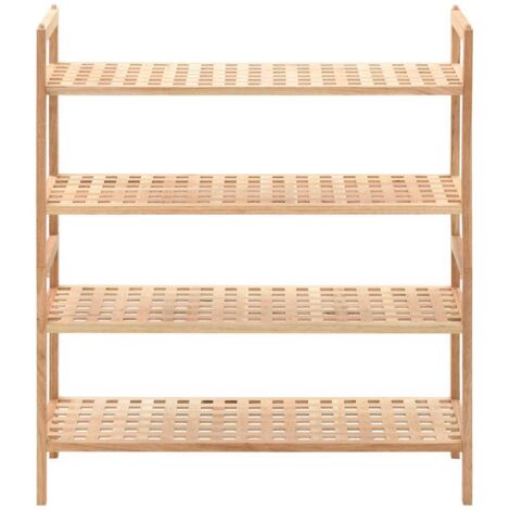 Armoire à Chaussures, Meuble Étagère de Rangement, Bois de noyer massif 69 x 26 x 81 cm OIB3184E