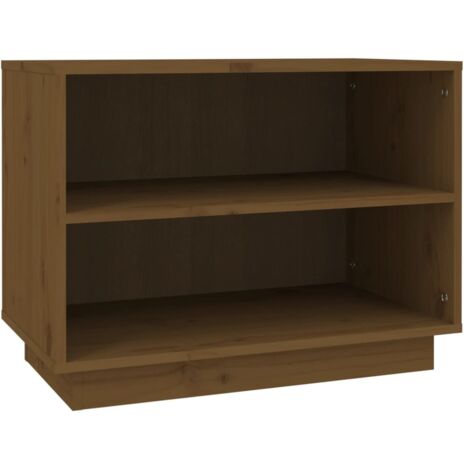 Armoire à Chaussures, Meuble Étagère de Rangement, Marron miel 60x34x45 cm Bois de pin massif OIB7389E