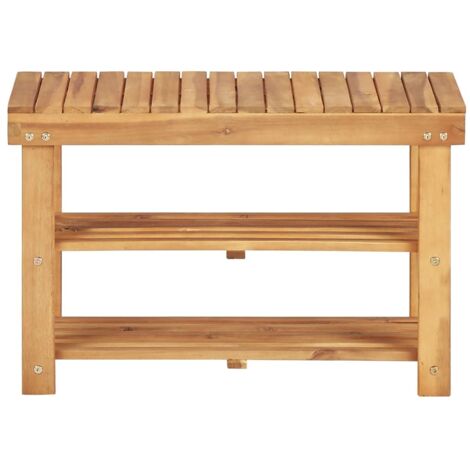 Armoire à Chaussures, Meuble Étagère de Rangement, Range-chaussures 70x32x46 cm Bois d'acacia massif OIB7528E