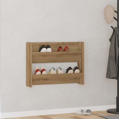 Armoire à chaussures murale chêne artisanal bois d'ingénierie vidaXL
