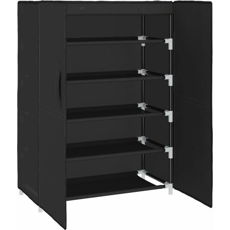 Armoire à chaussures Noir 60x28x90 Tissu