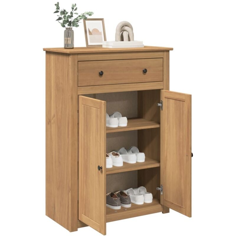 Vidaxl - Armoire à chaussures Panama 80x40x114 cm bois de pin massif