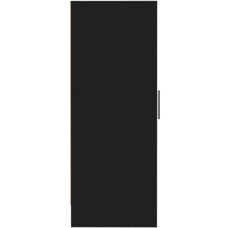 Helloshop26 - Armoire à chaussures range chaussures rangement meuble entrée couloir salon 32 x 35 x 92 cm bois d'ingénierie noir