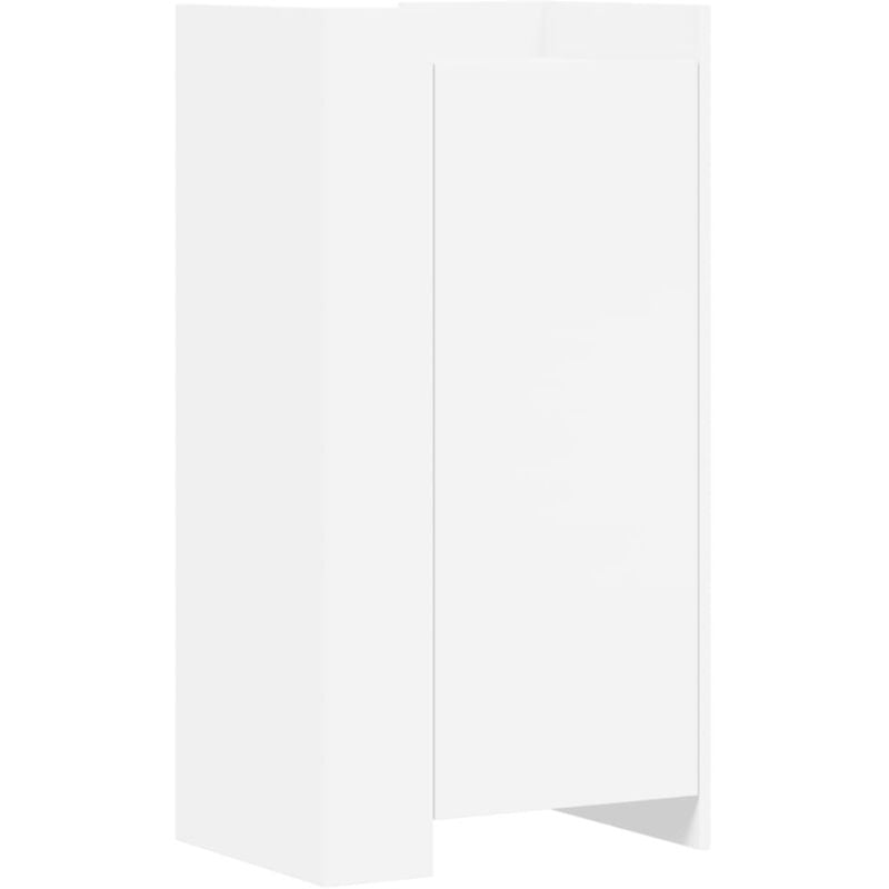 Armoire à chaussures range chaussures rangement meuble entrée couloir salon 52 x 37,5 x 100 cm bois d'ingénierie blanc