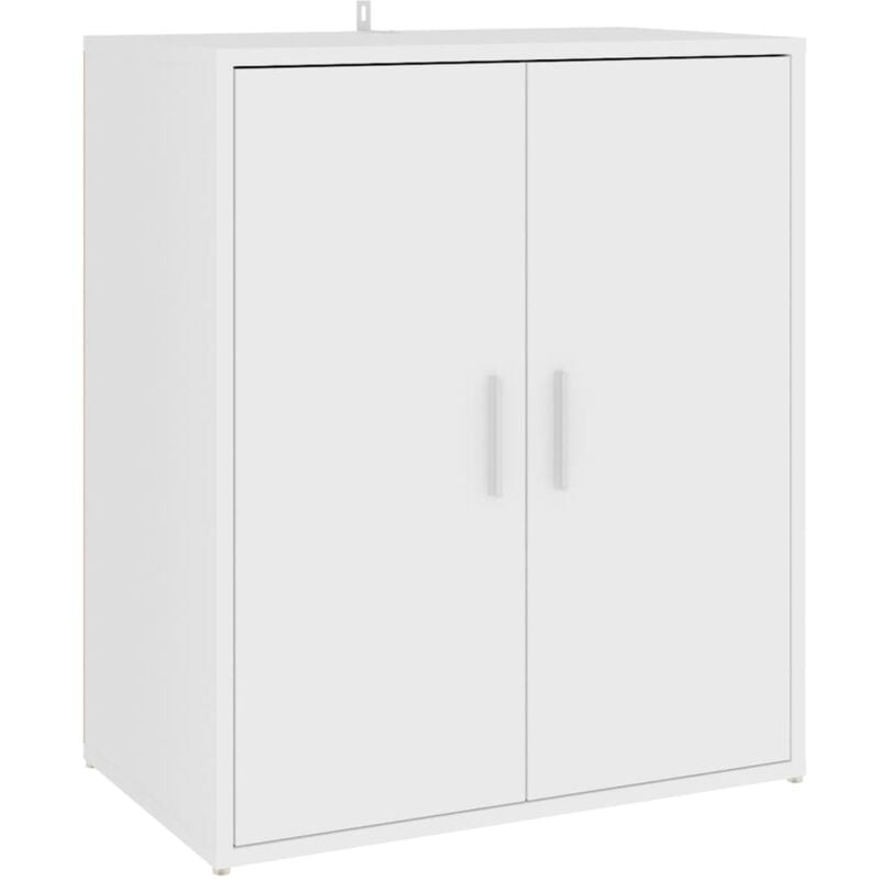 Armoire à chaussures range chaussures rangement meuble entrée couloir salon 60 x 35 x 70 cm bois d’ingénierie blanc
