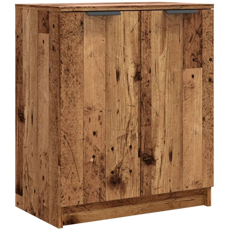 Armoire à chaussures range chaussures rangement meuble entrée couloir salon vieux bois 59 x 35 x 70 cm bois d'ingénierie brun