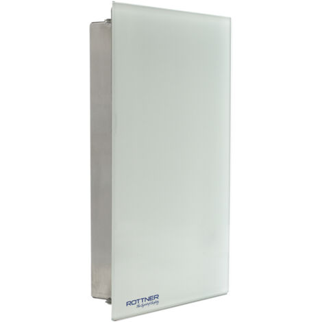 Armoire à clés en verre. Blanche