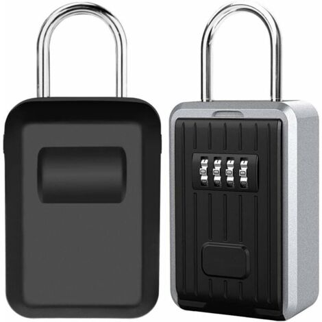 Armoire à clés murale avec code numérique, format XL, noire, conçue pour une utilisation extérieure sécurisée - AquaForge