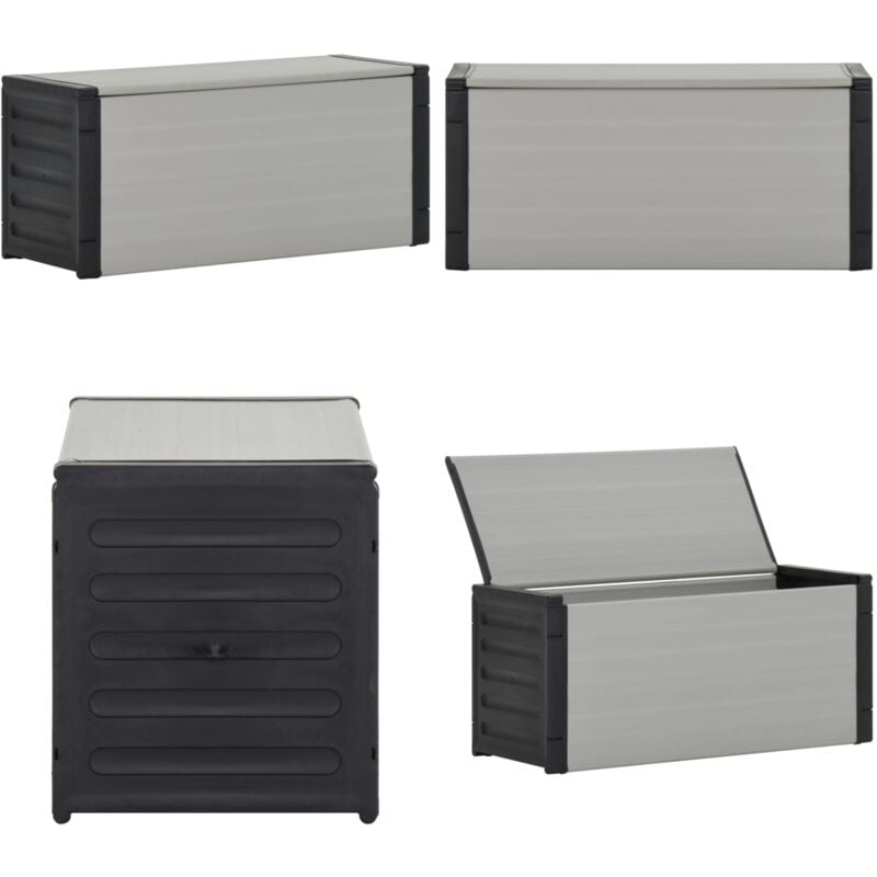 Armoire à déchets de jardin Gris 85x34x40 cm - corbeille de déchets de jardin - corbeilles de déchets de jardin - Home & Living - Gris
