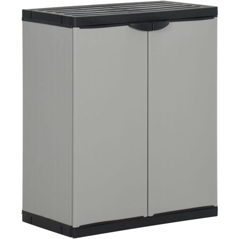 Vidaxl - Armoire à déchets de jardin Gris et noir 68x40x85 cm pp