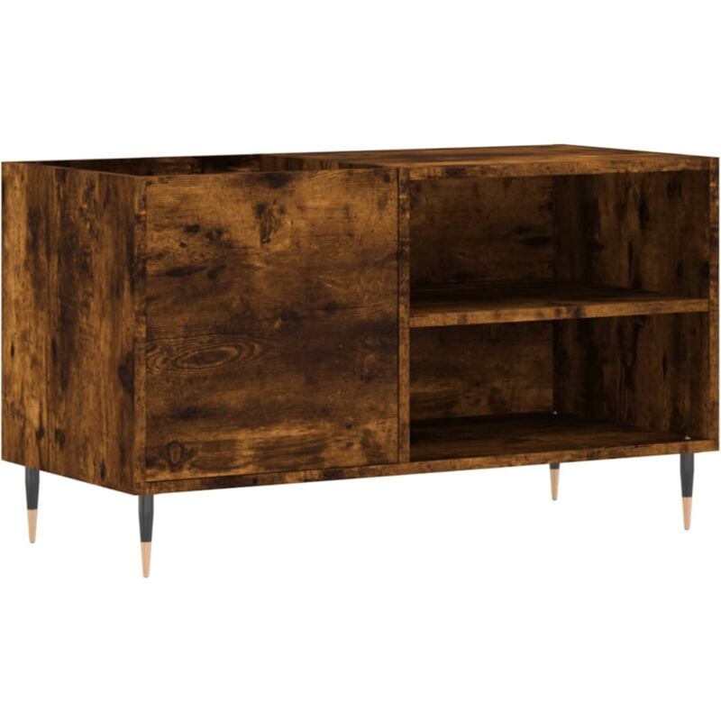 Armoire à disques chêne fumé 85x38x48 cm bois d'ingénierie Vidaxl