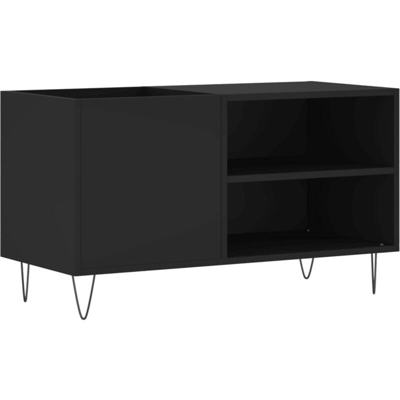 Vidaxl - Armoire à disques noir 85x38x48 cm bois d'ingénierie