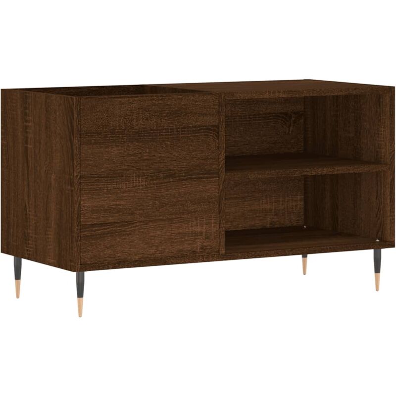 Armoire à disques chêne marron 85x38x48 cm bois d'ingénierie Vidaxl