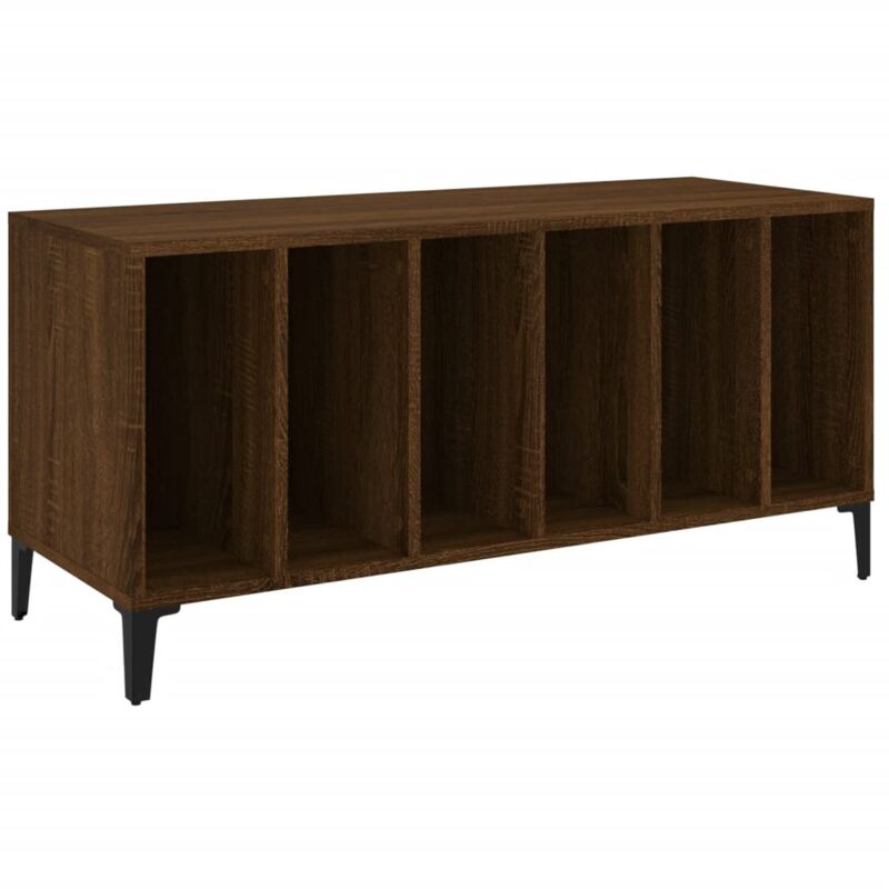 Armoire à disques chêne marron 100x38x48 cm bois d'ingénierie Vidaxl